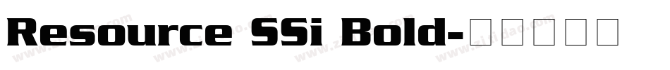 Resource SSi Bold字体转换